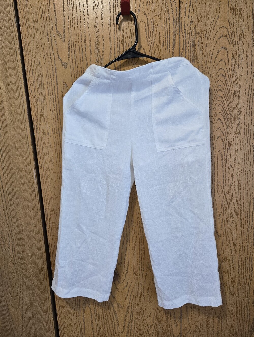 Off White Wide-Leg Casual Pants